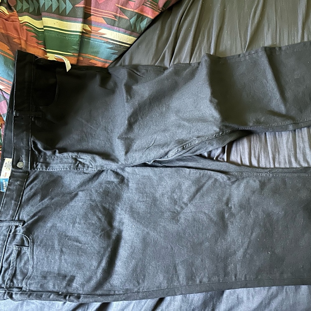 Big and Tall Slim Fit Chino Pants- Black